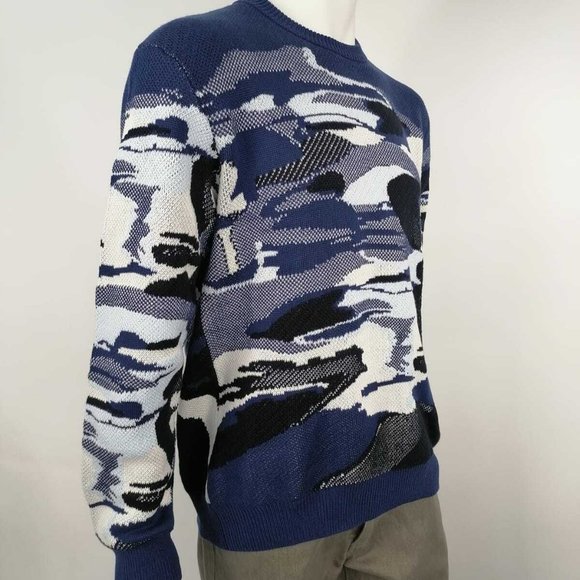 New Authentic Louis Vuitton Camo Pique Jacquard Crewneck Sweater - Picture 12 of 12